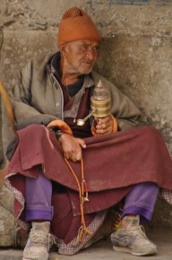 08-02-017 Ladakh Leh Man Prayer Wheel