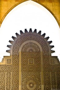 033-012B Casablanca Mosque Hassan II Islamic Architecture Pointed Arch Ornament-LRC