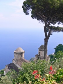 010-04-001 Italy Amalfi Coast Roman Church Pine Sea-LR