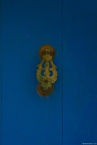 036-033 Blue Door Lock Detail Brass-LRC