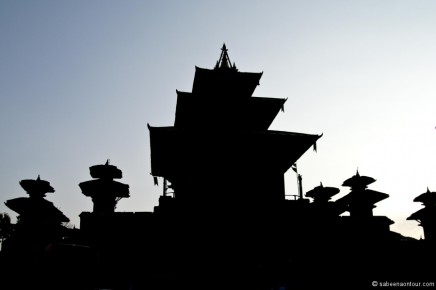 043-001 Kathmandu Durbar Square Pagoda Silhouette-LRC