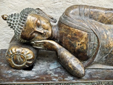 01-04-009 Europe Italy Sleeping Buddha Bronze Figure2-LR